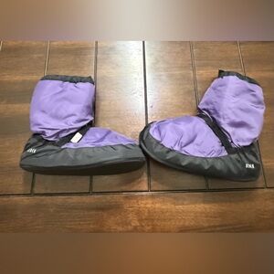 Bloch Purple and Black Warm Up Booties